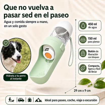 Botella De Agua Para Perros 2 En 1